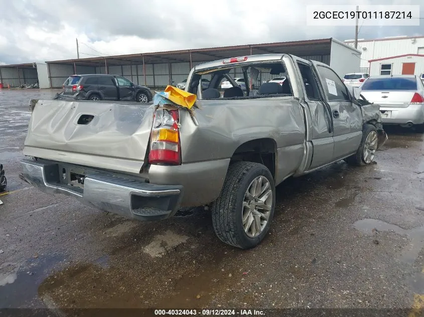 2001 Chevrolet Silverado C1500 VIN: 2GCEC19T011187214 Lot: 40324043