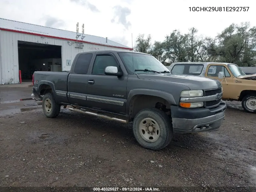 1GCHK29U81E292757 2001 Chevrolet Silverado K2500 Heavy Duty