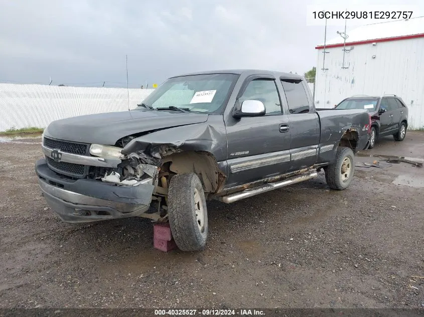 2001 Chevrolet Silverado K2500 Heavy Duty VIN: 1GCHK29U81E292757 Lot: 40325527