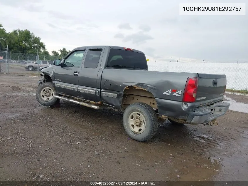 2001 Chevrolet Silverado K2500 Heavy Duty VIN: 1GCHK29U81E292757 Lot: 40325527