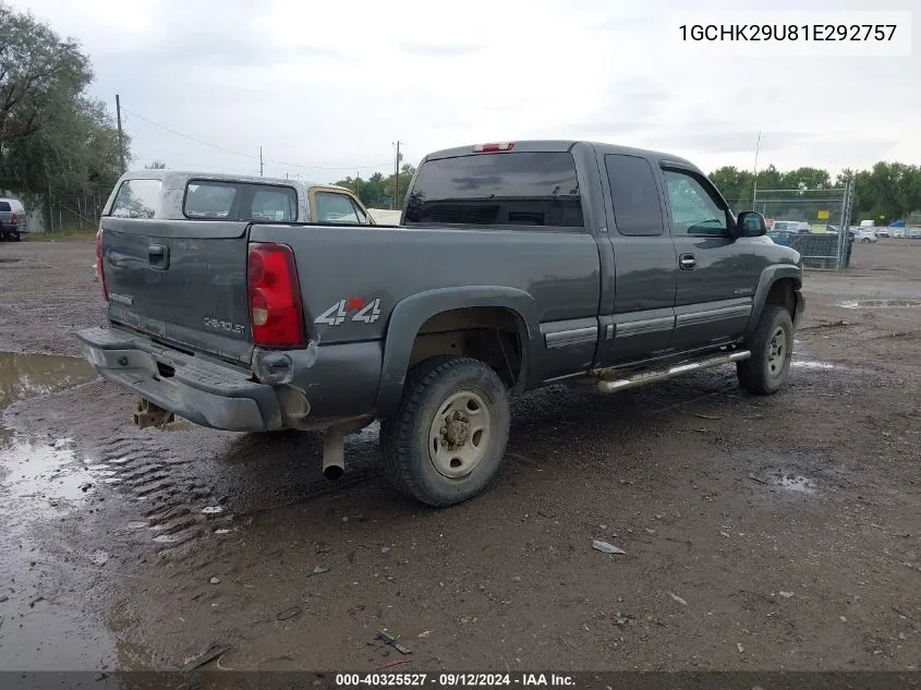 1GCHK29U81E292757 2001 Chevrolet Silverado K2500 Heavy Duty