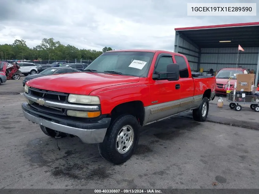 2001 Chevrolet Silverado K1500 VIN: 1GCEK19TX1E289590 Lot: 40330807