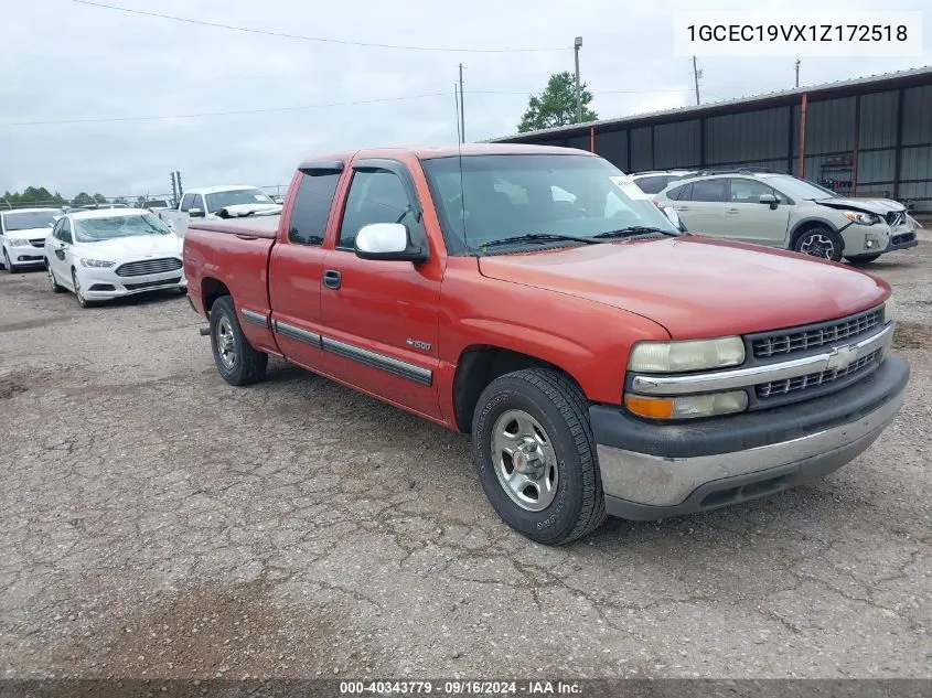 2001 Chevrolet Silverado 1500 Ls VIN: 1GCEC19VX1Z172518 Lot: 40343779