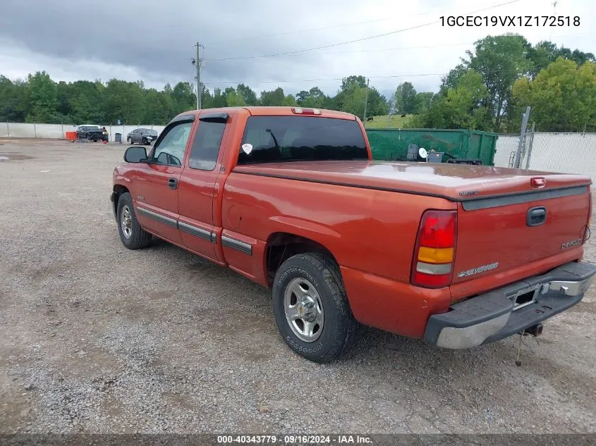 2001 Chevrolet Silverado 1500 Ls VIN: 1GCEC19VX1Z172518 Lot: 40343779