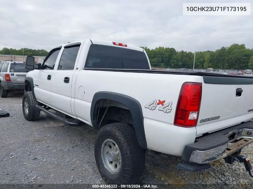 2001 Chevrolet Silverado 2500Hd Lt VIN: 1GCHK23U71F173195 Lot: 40345322