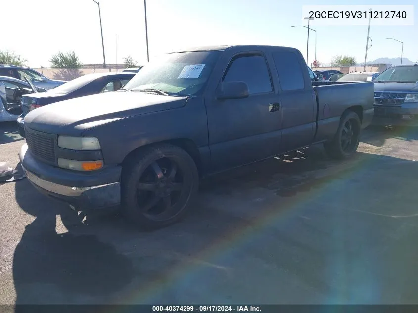 2001 Chevrolet Silverado 1500 Ls VIN: 2GCEC19V311212740 Lot: 40374299