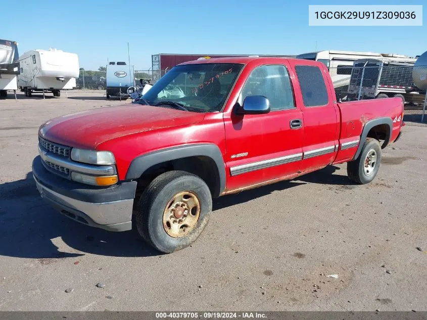 2001 Chevrolet Silverado 2500 Ls VIN: 1GCGK29U91Z309036 Lot: 40379705