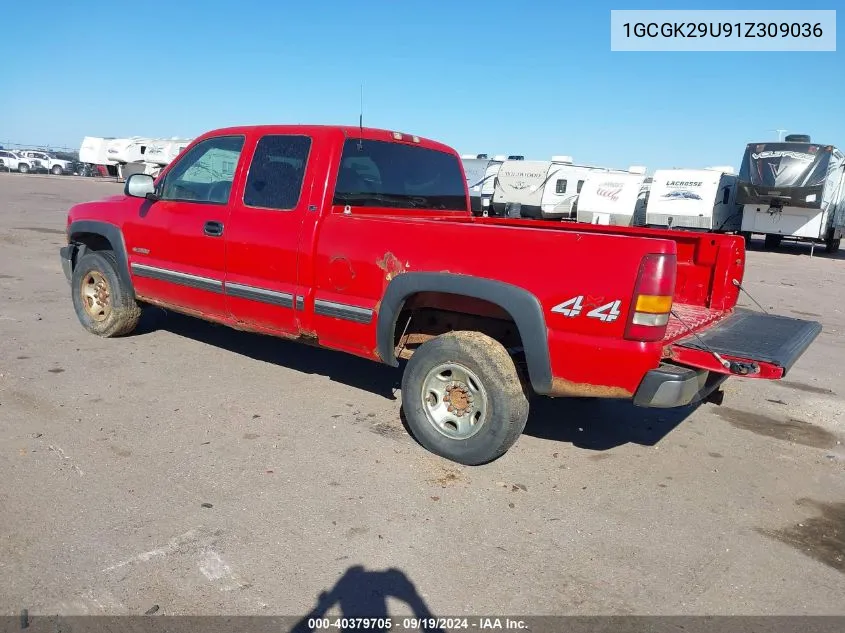 2001 Chevrolet Silverado 2500 Ls VIN: 1GCGK29U91Z309036 Lot: 40379705