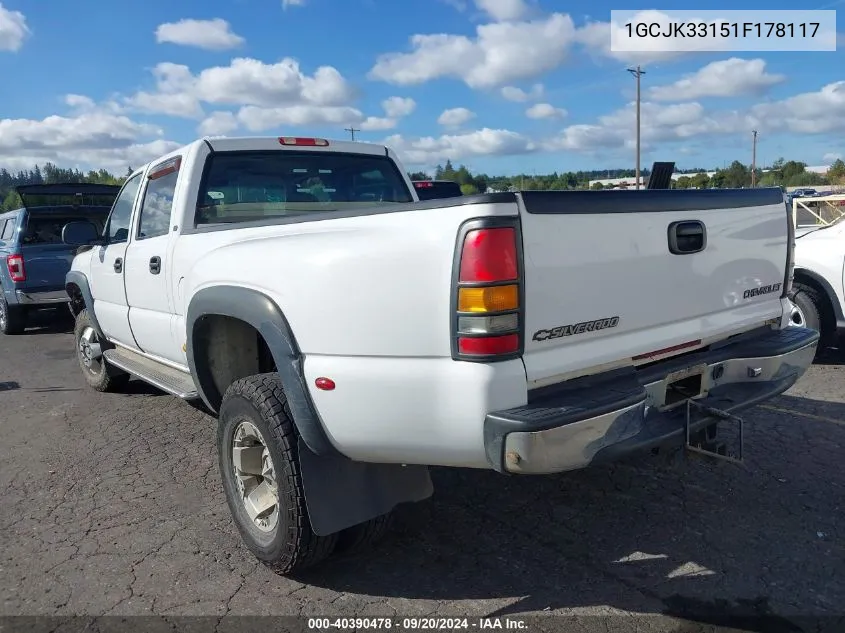 2001 Chevrolet Silverado 3500 Lt VIN: 1GCJK33151F178117 Lot: 40390478