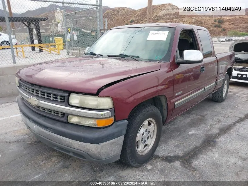 2001 Chevrolet Silverado 1500 Ls VIN: 2GCEC19V811404249 Lot: 40395106