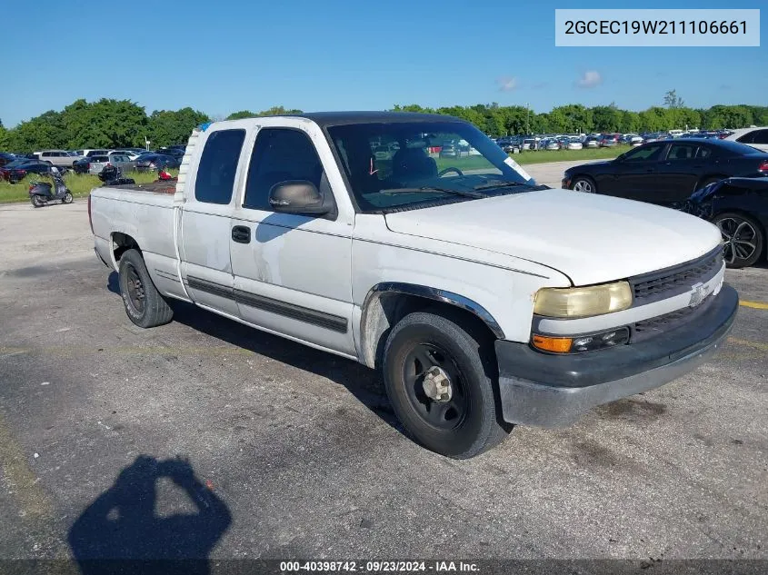 2001 Chevrolet Silverado 1500 C1500 VIN: 2GCEC19W211106661 Lot: 40398742