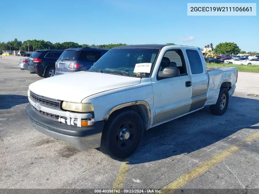 2001 Chevrolet Silverado 1500 C1500 VIN: 2GCEC19W211106661 Lot: 40398742