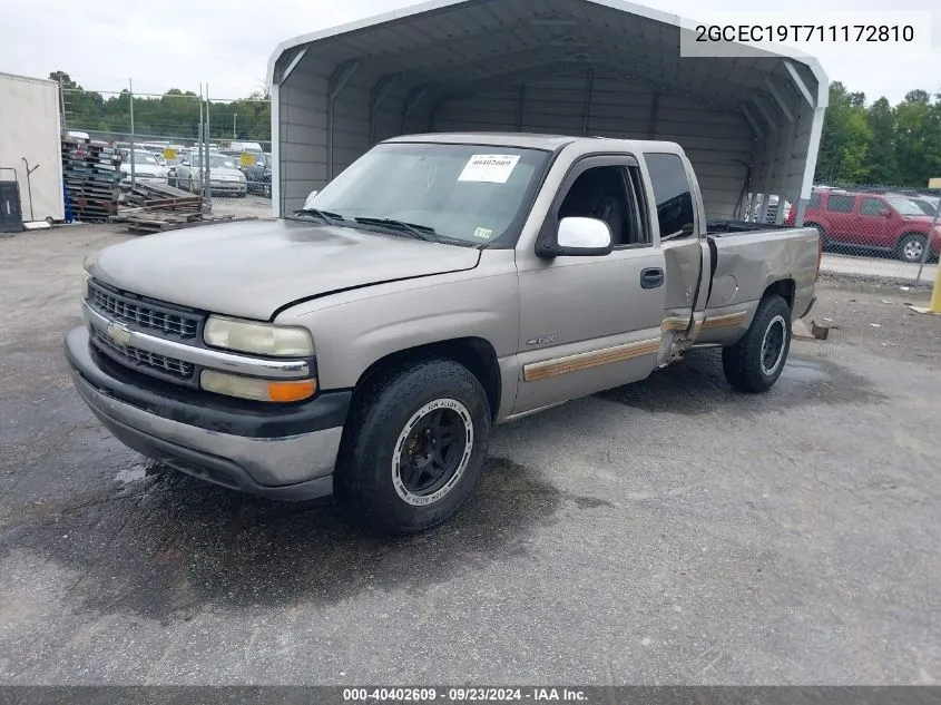 2001 Chevrolet Silverado 1500 Ls VIN: 2GCEC19T711172810 Lot: 40402609