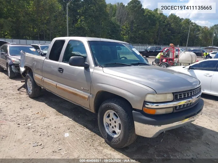 2001 Chevrolet Silverado 1500 Ls VIN: 2GCEC19T411135665 Lot: 40405551