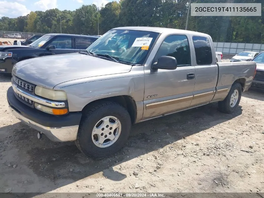 2001 Chevrolet Silverado 1500 Ls VIN: 2GCEC19T411135665 Lot: 40405551