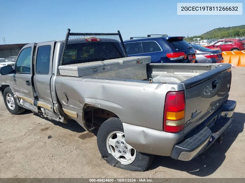 2001 Chevrolet Silverado C1500 VIN: 2GCEC19T811266632 Lot: 40424600