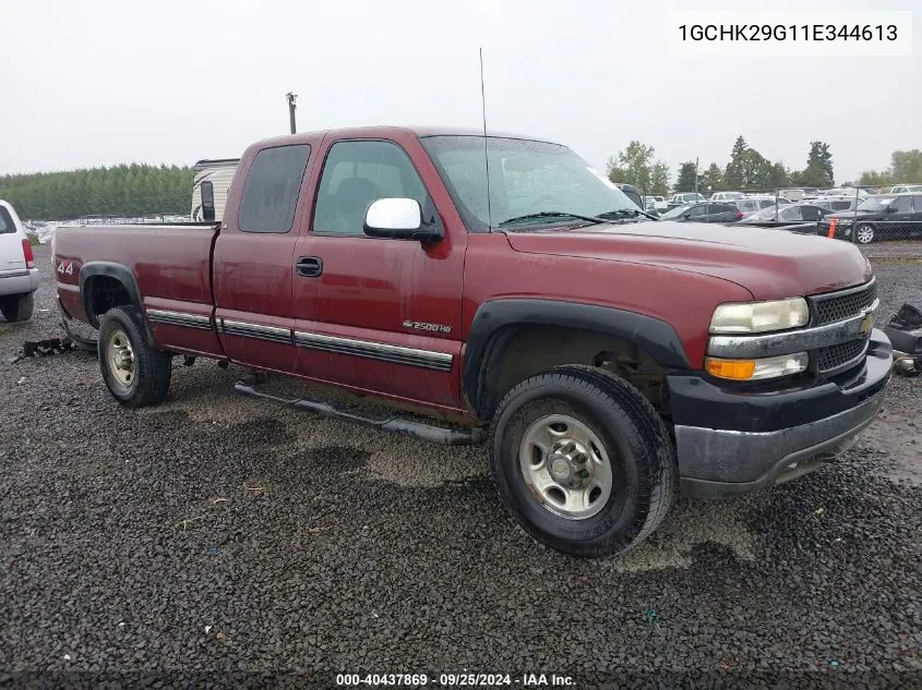 2001 Chevrolet Silverado 2500Hd Ls VIN: 1GCHK29G11E344613 Lot: 40437869