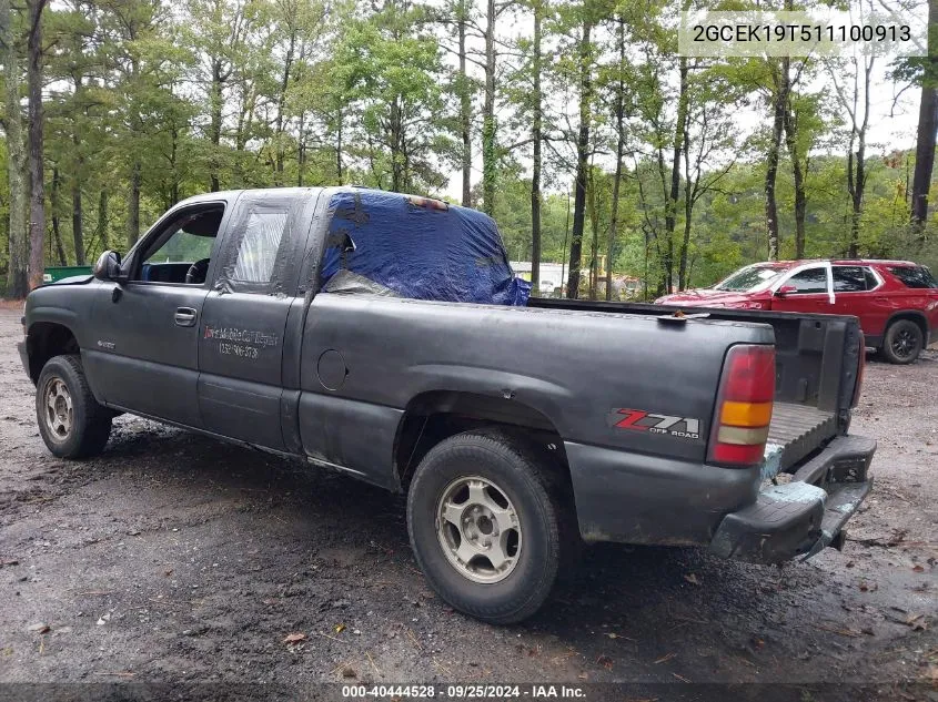 2001 Chevrolet Silverado 1500 Ls VIN: 2GCEK19T511100913 Lot: 40444528