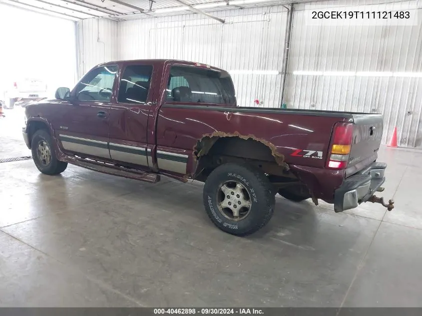 2001 Chevrolet Silverado 1500 K1500 VIN: 2GCEK19T111121483 Lot: 40462898