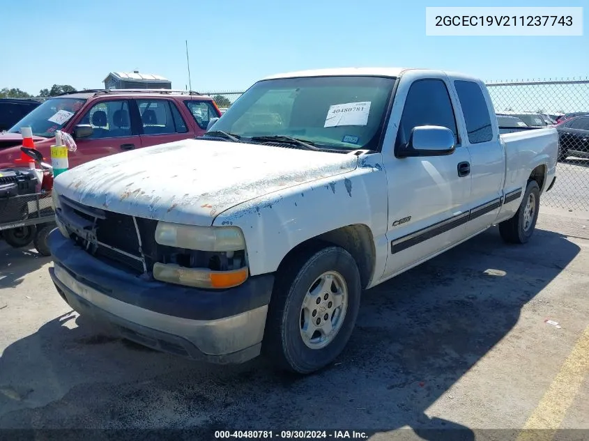 2001 Chevrolet Silverado 1500 Ls VIN: 2GCEC19V211237743 Lot: 40480781