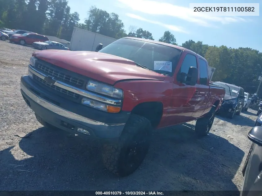 2GCEK19T811100582 2001 Chevrolet Silverado 1500 Lt