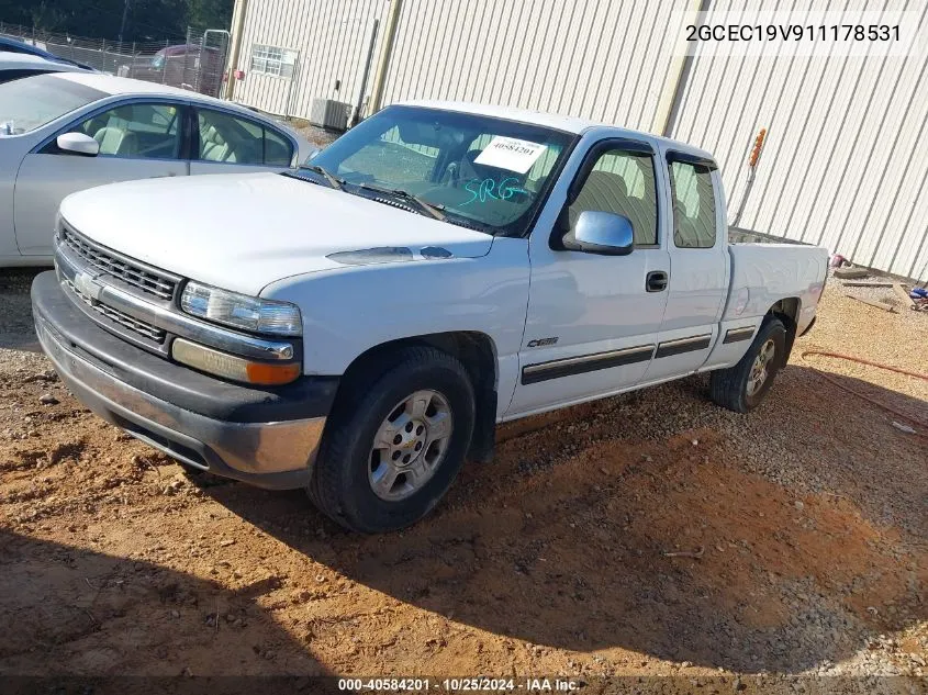 2GCEC19V911178531 2001 Chevrolet Silverado 1500 Ls