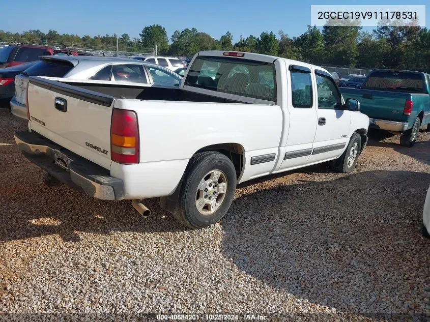 2001 Chevrolet Silverado 1500 Ls VIN: 2GCEC19V911178531 Lot: 40584201