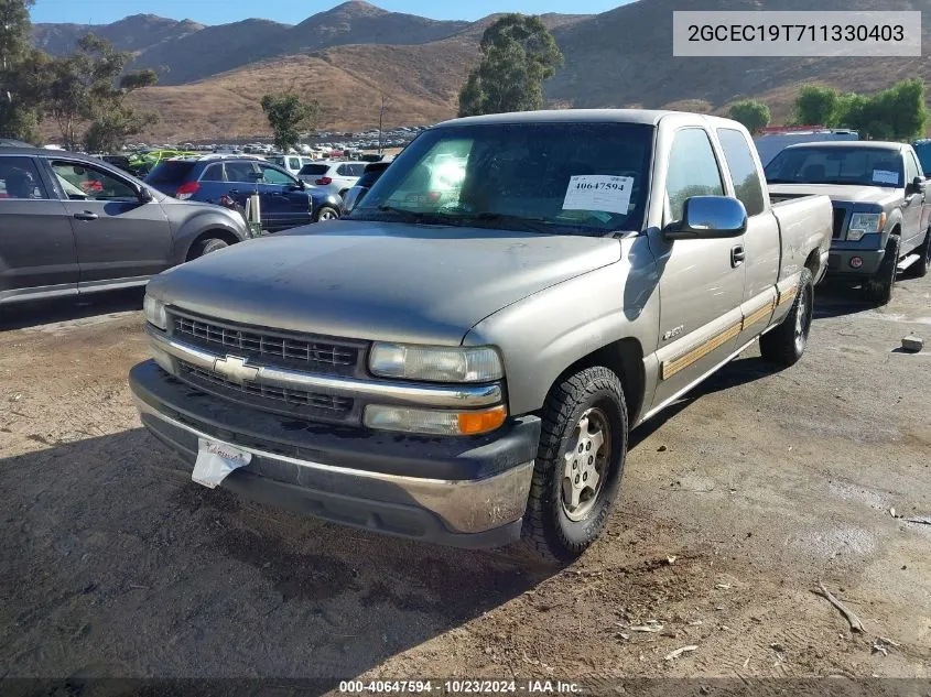 2GCEC19T711330403 2001 Chevrolet Silverado 1500 Ls