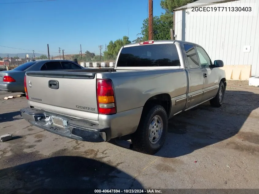 2GCEC19T711330403 2001 Chevrolet Silverado 1500 Ls