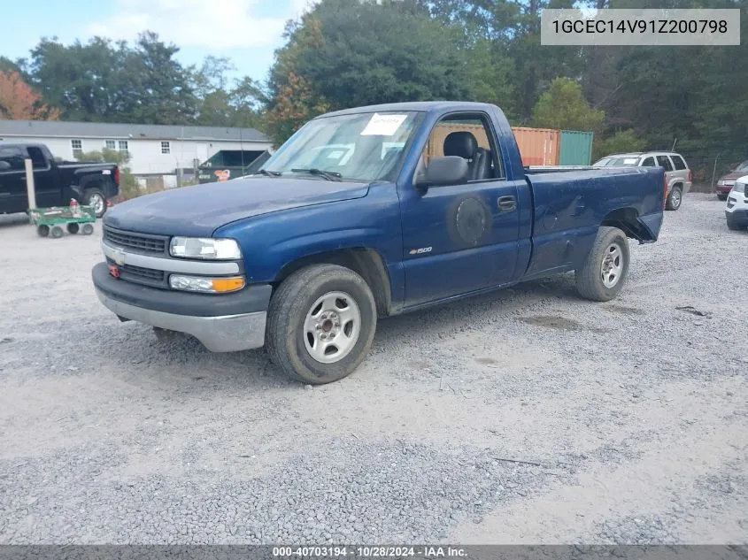 2001 Chevrolet Silverado 1500 VIN: 1GCEC14V91Z200798 Lot: 40703194