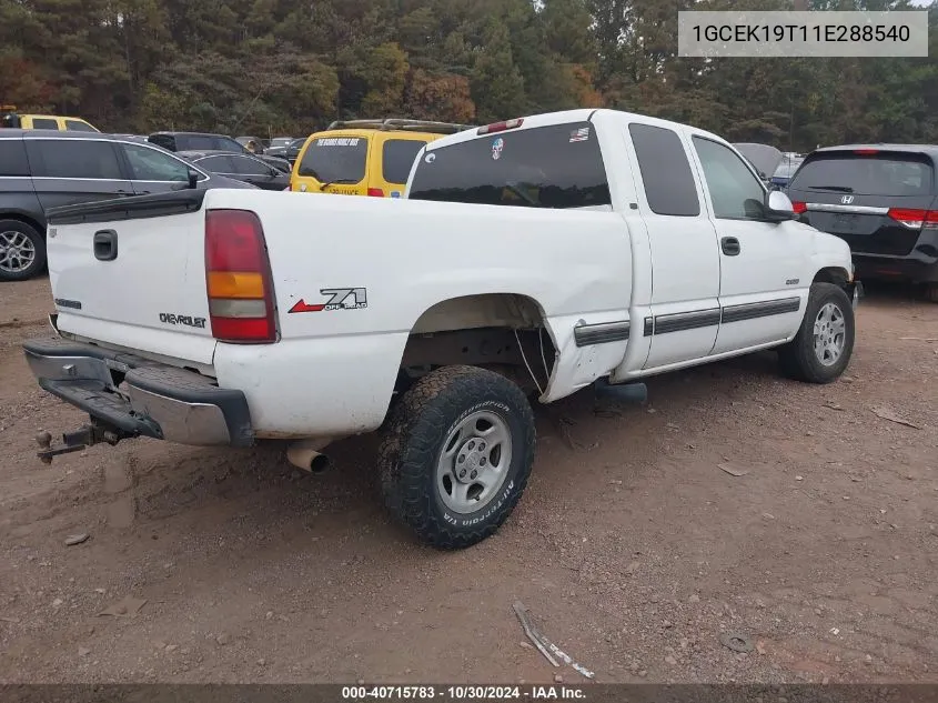 1GCEK19T11E288540 2001 Chevrolet Silverado 1500 Ls