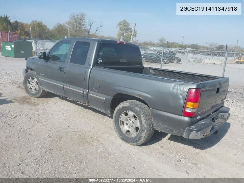 2001 Chevrolet Silverado 1500 Ls VIN: 2GCEC19T411347918 Lot: 40723277