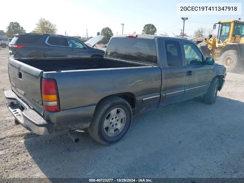 2001 Chevrolet Silverado 1500 Ls VIN: 2GCEC19T411347918 Lot: 40723277