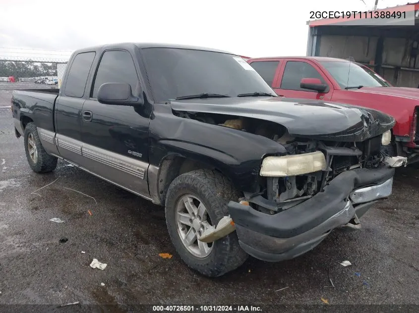 2001 Chevrolet Silverado 1500 Ls VIN: 2GCEC19T111388491 Lot: 40726501