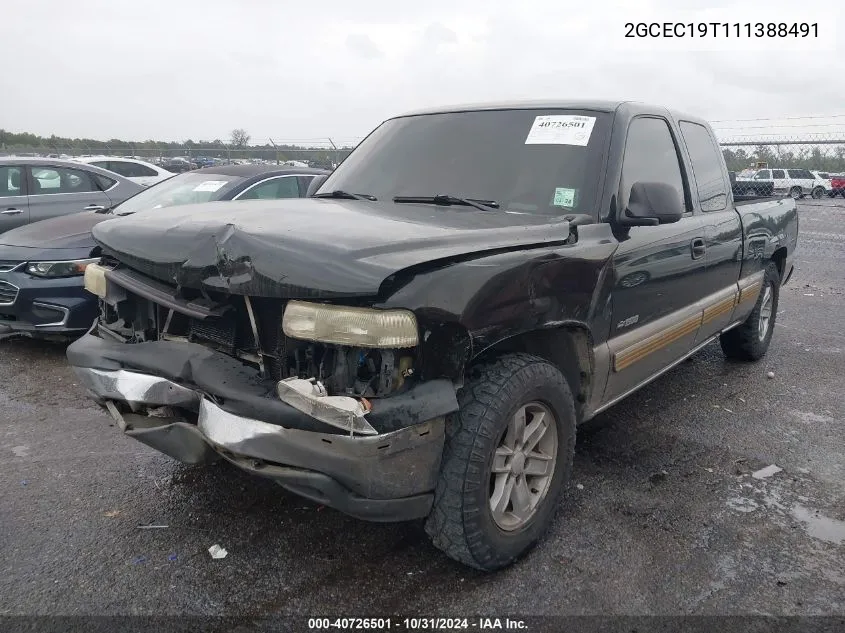 2001 Chevrolet Silverado 1500 Ls VIN: 2GCEC19T111388491 Lot: 40726501