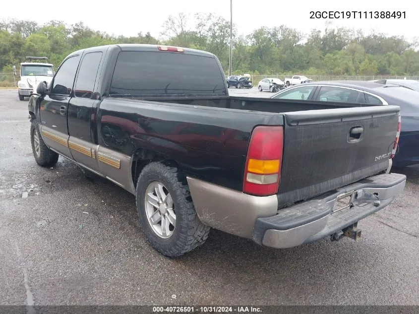 2001 Chevrolet Silverado 1500 Ls VIN: 2GCEC19T111388491 Lot: 40726501