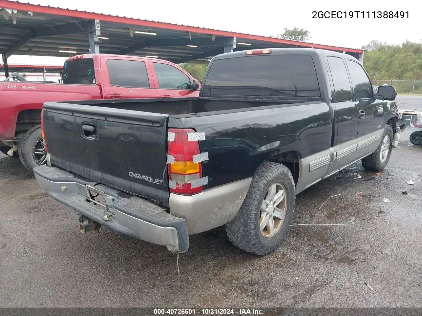 2001 Chevrolet Silverado 1500 Ls VIN: 2GCEC19T111388491 Lot: 40726501