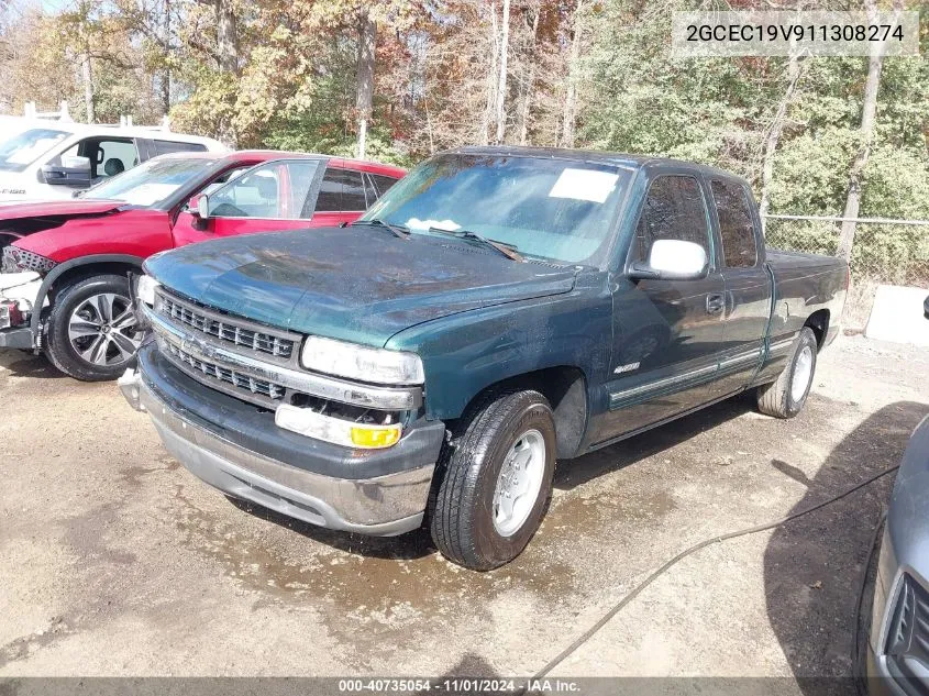 2001 Chevrolet Silverado 1500 Ls VIN: 2GCEC19V911308274 Lot: 40735054