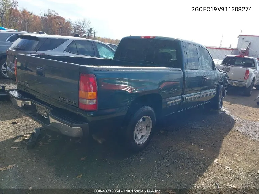 2001 Chevrolet Silverado 1500 Ls VIN: 2GCEC19V911308274 Lot: 40735054