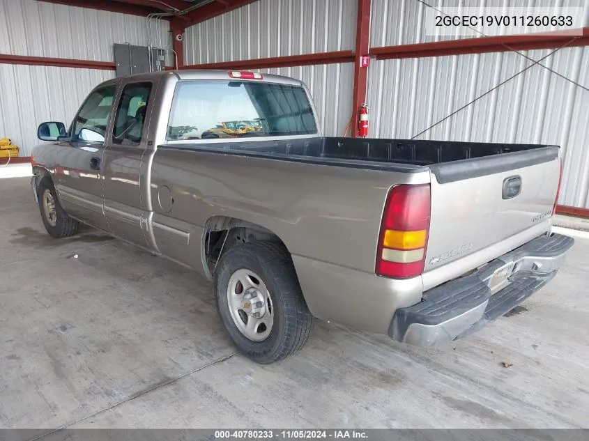 2001 Chevrolet Silverado 1500 Ls VIN: 2GCEC19V011260633 Lot: 40780233