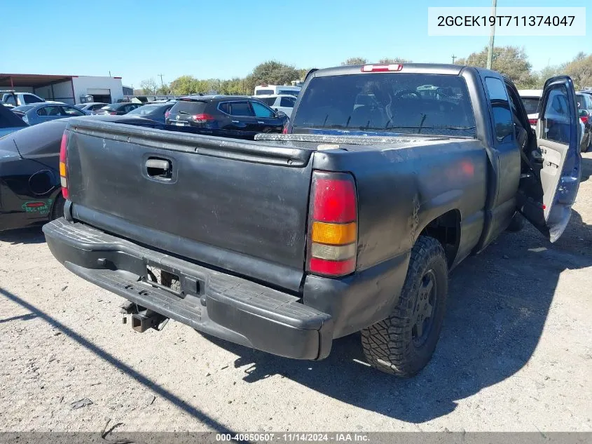 2001 Chevrolet Silverado 1500 Lt VIN: 2GCEK19T711374047 Lot: 40850607