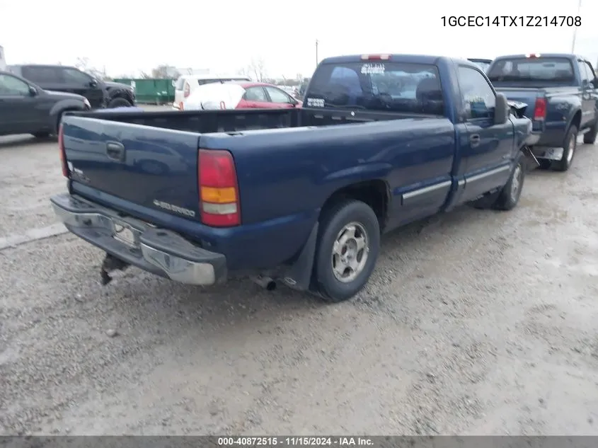 2001 Chevrolet Silverado 1500 Ls VIN: 1GCEC14TX1Z214708 Lot: 40872515