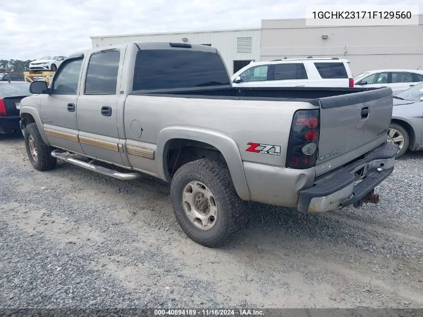 2001 Chevrolet Silverado 2500Hd Ls VIN: 1GCHK23171F129560 Lot: 40894189