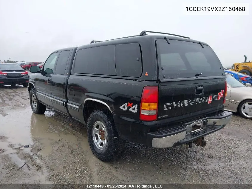 2002 Chevrolet Silverado K1500 VIN: 1GCEK19VX2Z160468 Lot: 12110449