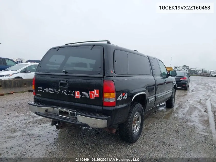 2002 Chevrolet Silverado K1500 VIN: 1GCEK19VX2Z160468 Lot: 12110449