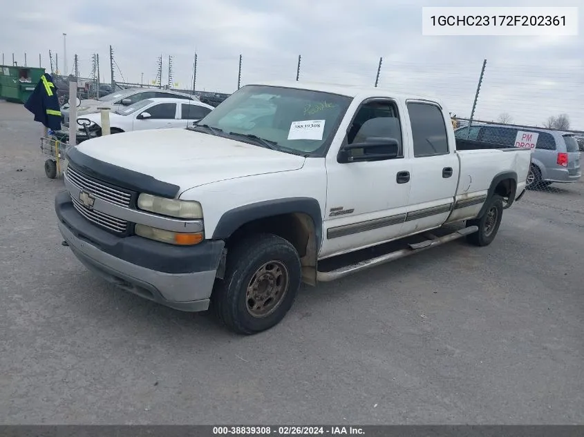 2002 Chevrolet Silverado 2500Hd Ls VIN: 1GCHC23172F202361 Lot: 38839308