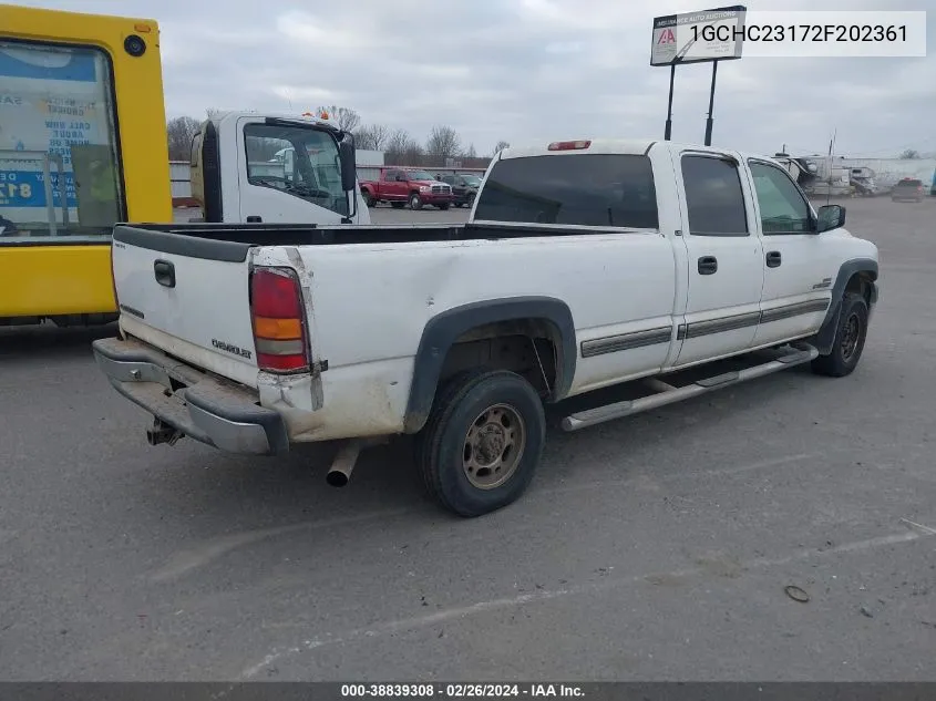 2002 Chevrolet Silverado 2500Hd Ls VIN: 1GCHC23172F202361 Lot: 38839308