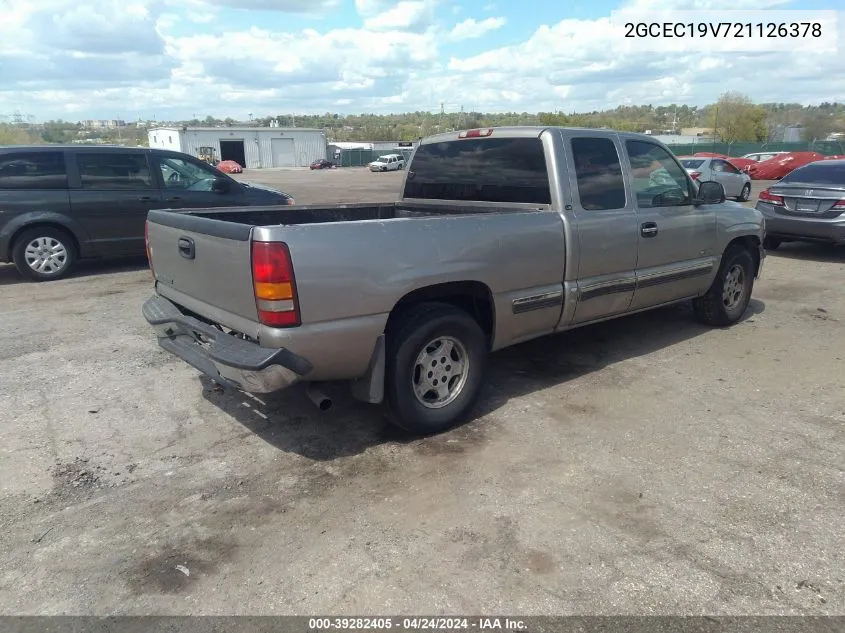 2002 Chevrolet Silverado 1500 Ls VIN: 2GCEC19V721126378 Lot: 39282405