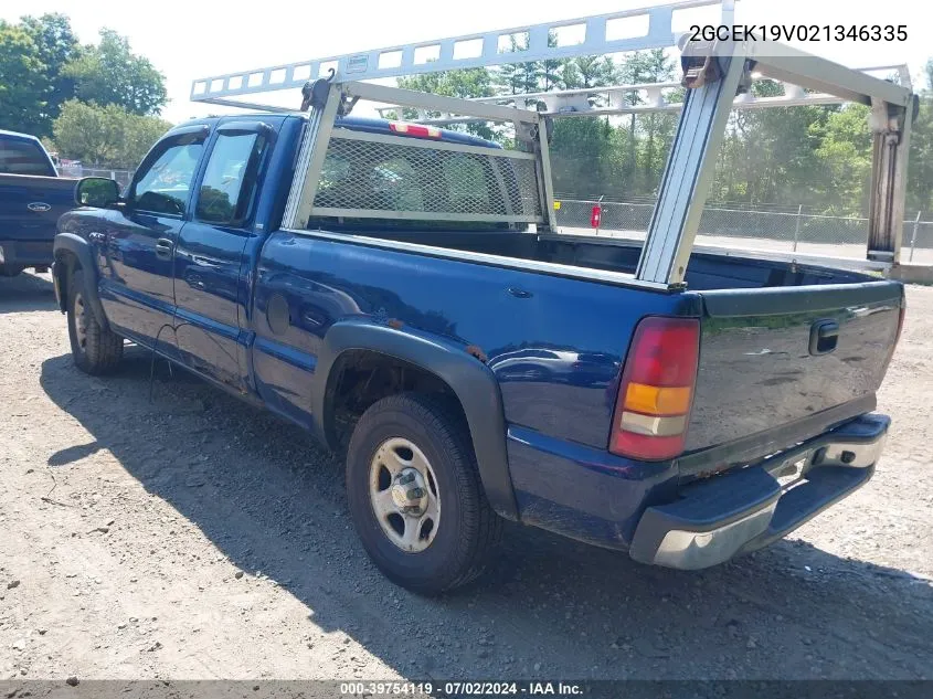 2002 Chevrolet Silverado 1500 VIN: 2GCEK19V021346335 Lot: 39754119