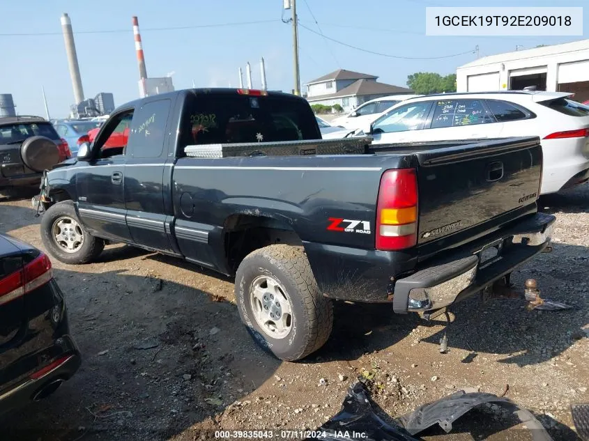 2002 Chevrolet Silverado 1500 Lt VIN: 1GCEK19T92E209018 Lot: 39835043